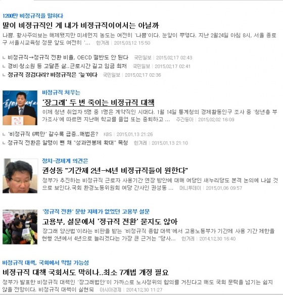 비정규직 처우는