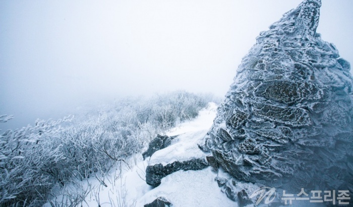 ▲ 눈 덮인 산