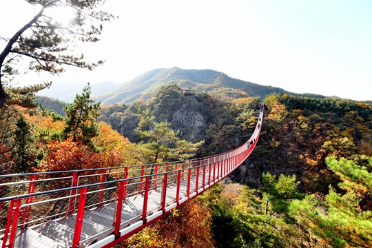 파주 감악산 출렁다리 방문객 꾸준히 이어져