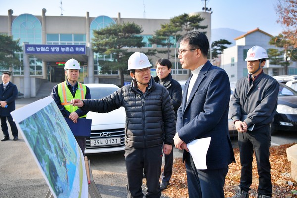 장충남 남해군수, 주요사업장 현지 확인(국도19호선 확포장공사)/ⓒ남해군