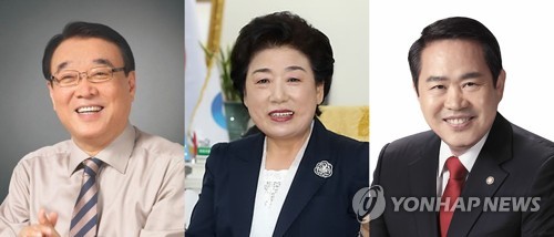 총선 출마 부산 기초단체장= 왼쪽부터 박현욱 전 수영구청장, 김은숙 전 중구청장, 원정희 전 금정구청장.