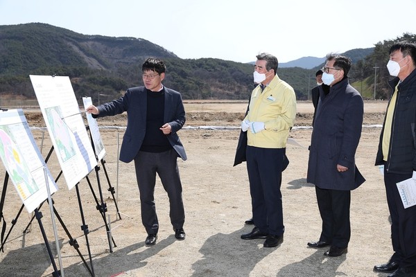 해빙기 주요 시설물 안전점검 장면.Ⓒ보령시청