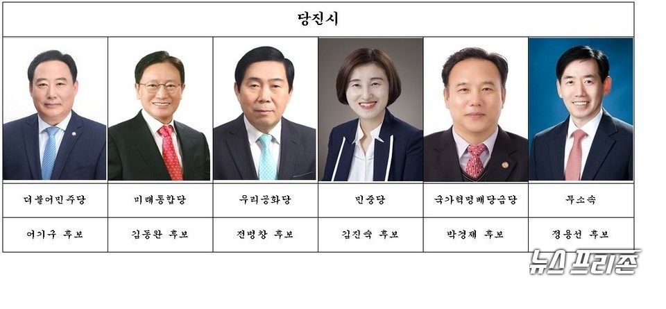 당진 선거구 국회의원 후보 대진표./ⓒ박성민기자