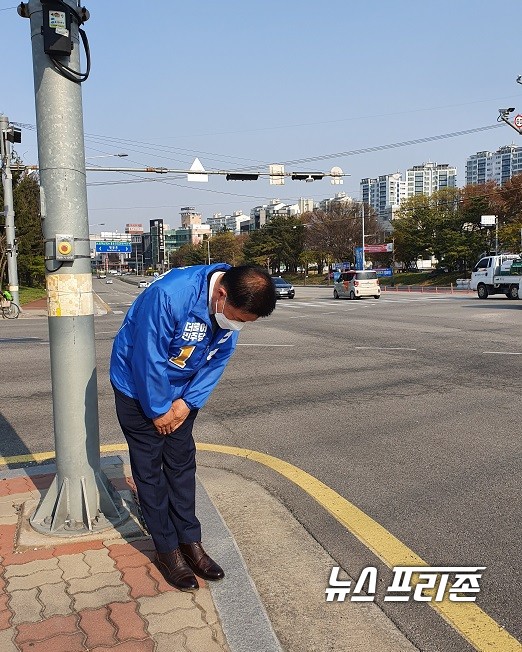 더불어민주당 김학민 후보가 “정치신인이지만, 첫 40% 지지를 받아 너무 감사하다”고 밝혔다./ⓒ김학민 후보 선거사무소