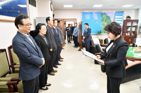 27일 보령시의회는 2019 회계연도 결산검사위원 위촉했다.Ⓒ보령시의회