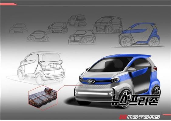 에스모터스 구조전지 기반 초소형 전기차 프로토 타입