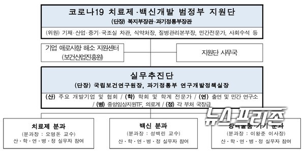 문재인 정부는 최근 ‘코로나19 치료제·백신 개발 범정부 지원단’을 출범시켰고 박능후 보건복지부 장관, 최기영 과학기술정보통신부 장관 등 관계부처 관계자와 국내 치료제·백신 분야 전문가 등이 참여한다./ⓒ뉴스프리존 DB