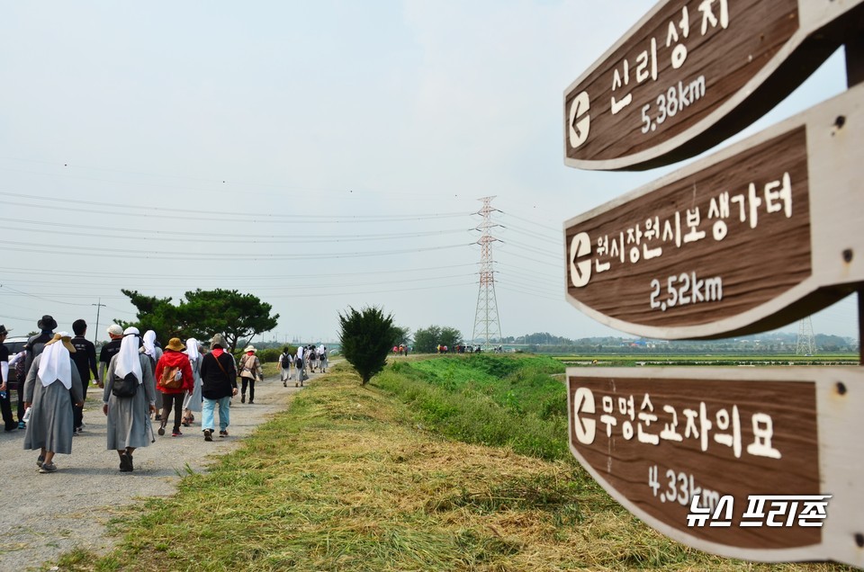 솔뫼성지에서 신리성지를 잇는 천주교 순례길인 당진 버그내순례길이 2020년 산업활용 문화데이터 구축사업에 최종 선정됐다./ⓒ당진시청