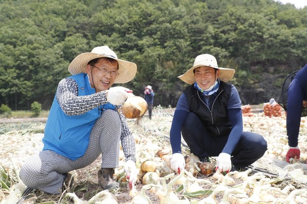 의령군은 본격적인 농번기 영농철을 맞아 의령군청 직원 600여 명이 일손부족으로 어려움을 겪고있는 농가에 조금이나마 도움을 드리고자 농촌일손돕기를 실시한다./ⓒ의령군