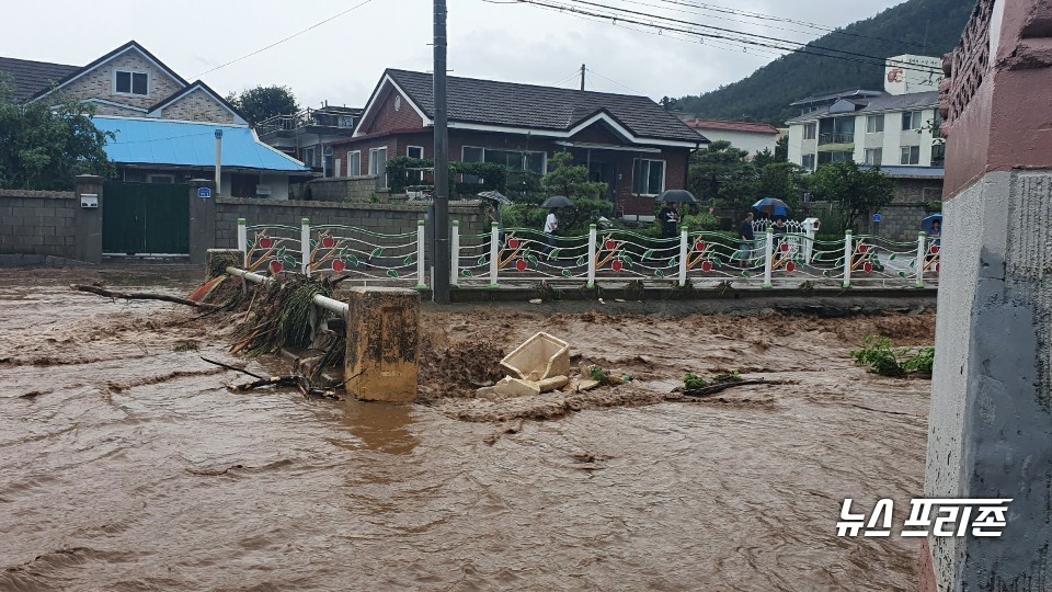 충남도 내 폭우 피해로 1명이 사망하고 2명이 실종되는 등 인명피해가 발생한 것으로 나타났다./ⓒ박성민기자