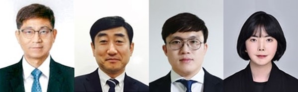 왼쪽부터 김주한 교수, 윤호연 교수, 김진 교수, 곽나현 교수.(사진제공=대원대학교)