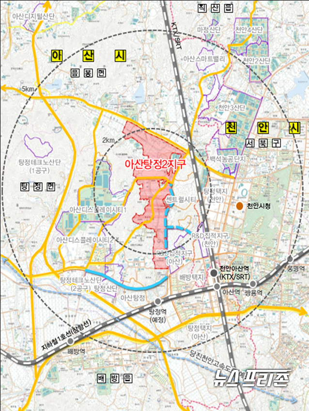 아산탕정2지구 도시개발구역 지정안이 국토교통부 중앙도시계획위원회 심의를 통과했다./ⓒ충남도청