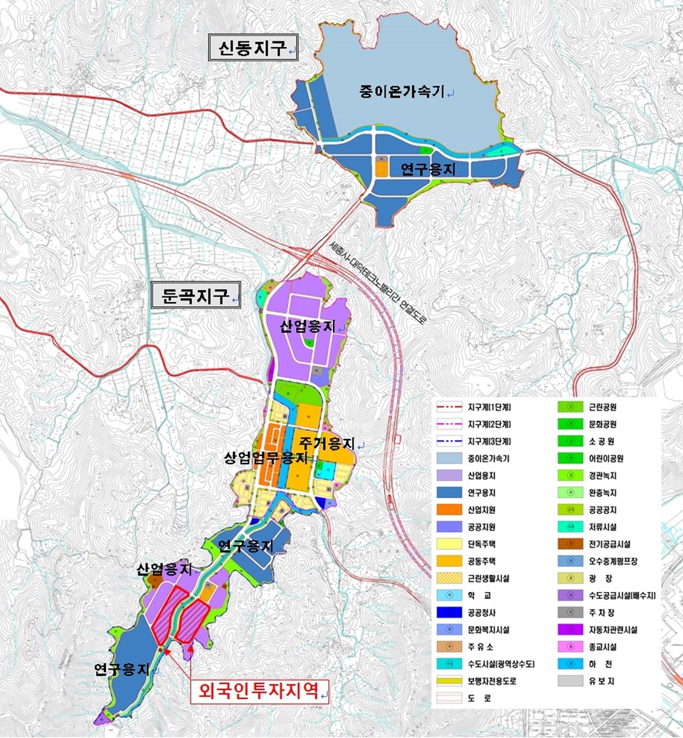 대전시 첫 단지형 외국인투자지역이 유성구 국제과학비즈니스벨트 둔곡지구에 조성된다./ⓒ대전시