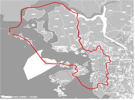 인천광역시 관할 한강하구역 관리범위(안)