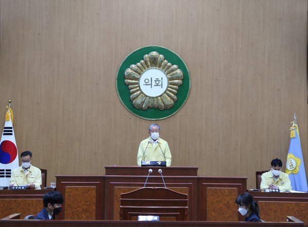 고성군의회는 13일∼16일까지 4일간의 일정으로 제258회 임시회를 개회했다./ⓒ고성군