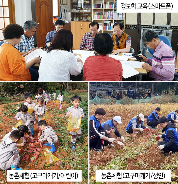 서산시 지곡면 환성1리 금박골 정보화마을에서 정보화 교육 및 농촌체험 활동을 하고 있다./ⓒ서산시청