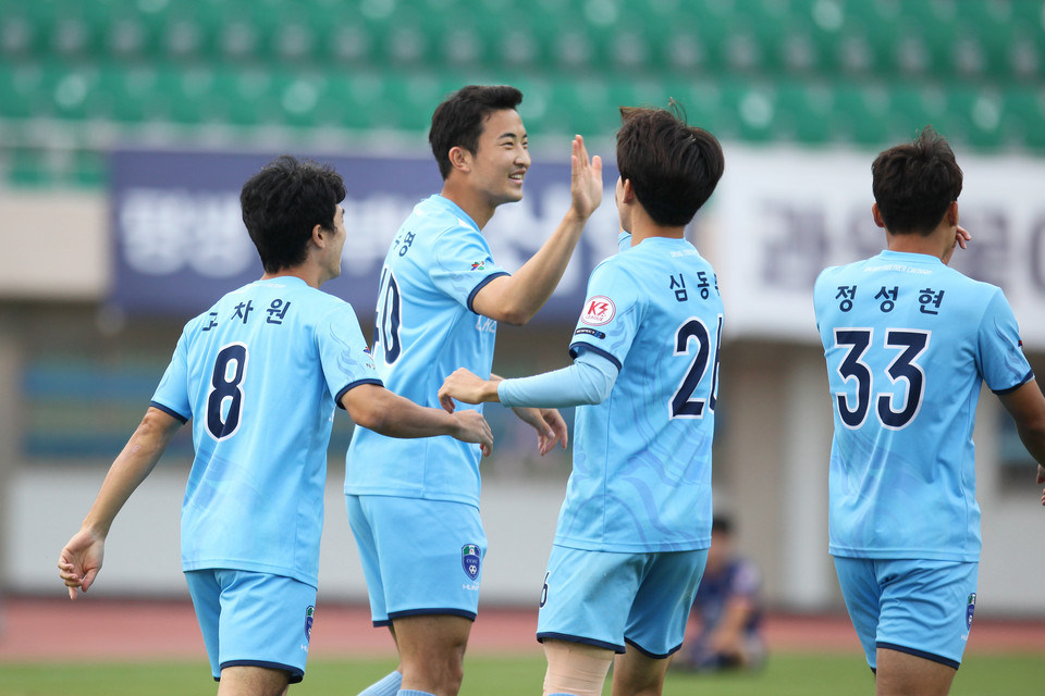 천안-청주 경기./ⓒ천안시축구단