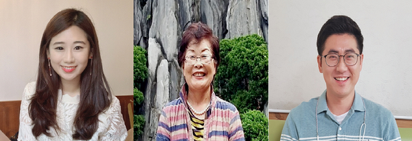 박소연 기록연구사,군민 이숙이,이형우 주무관./ⓒ산청군