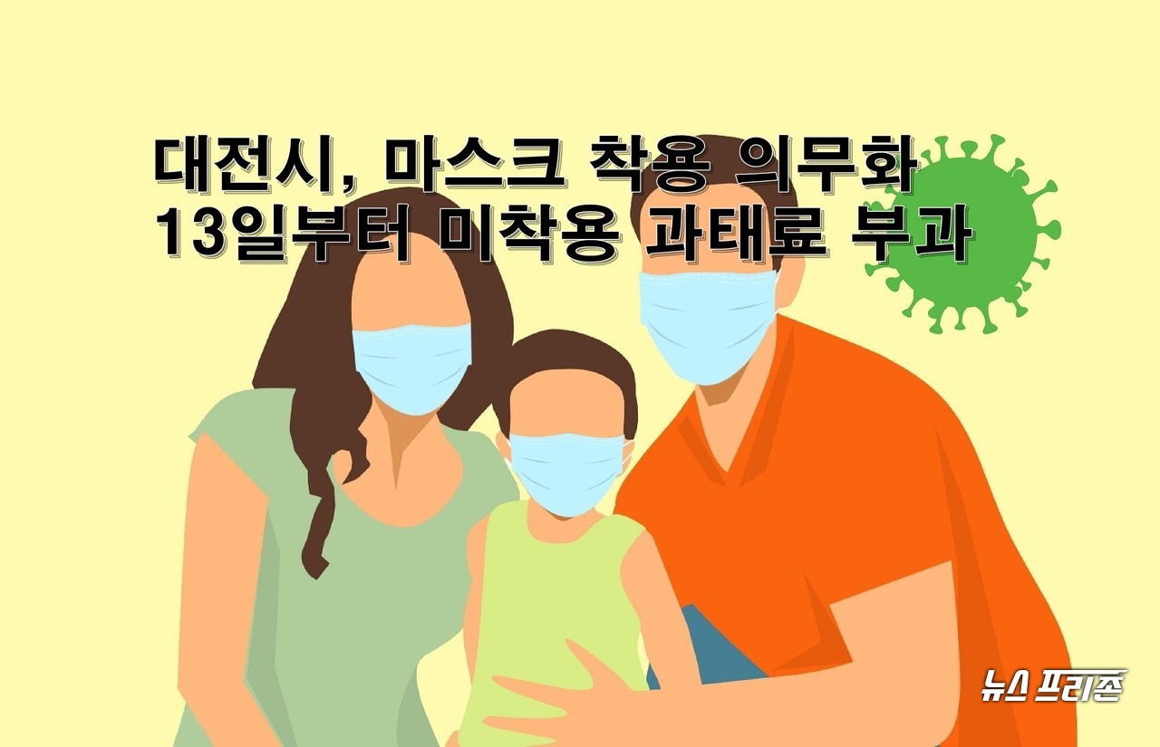 대전시는 13일부터 코로나19 방역을 위해 마스크 착용 의무화 장소에서 마스크를 착용하지 않으면 과태료를 부과한다./ⓒ이현식 기자