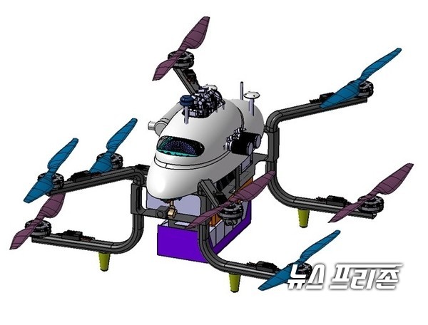 LIG넥스원은 ‘탑재중량 40kg급 수송용 멀티콥터형 드론시스템’ 개발사업을 수주했다./ⓒLIG넥스원