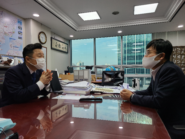 변광용 거제시장이 25일과 26일 양일 간 국회를 방문해 내년도 국비확보를 위한 총력전을 펼쳤다./ⓒ거제시