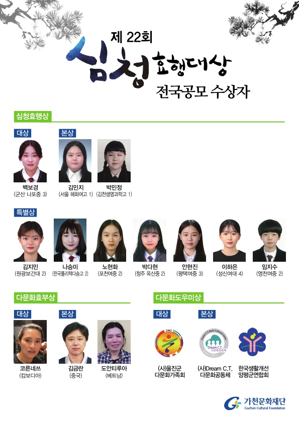 수상자 포스터/ⓒ가천문화재단