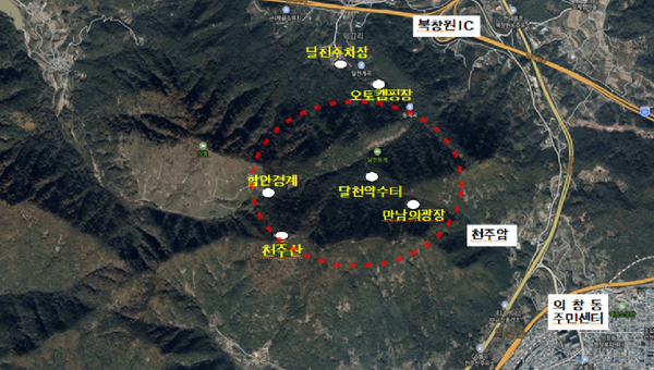 창원 천주산 누리길 조성위치도./ⓒ창원시