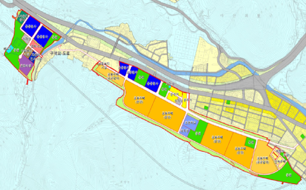 창원자족형복합행정타운 토지이용계획도./ⓒ창원시