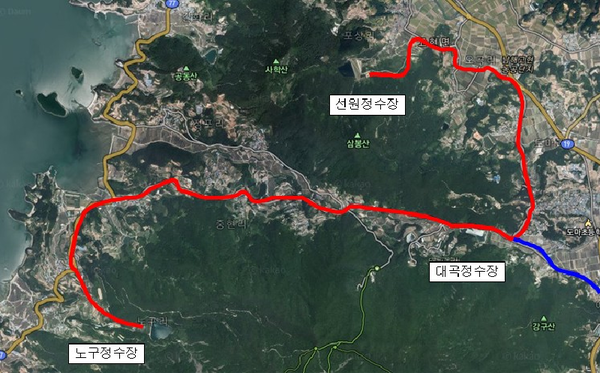 남해군 지방상수도 비상공급망 구축사업 원활 추진- 위치도/ⓒ남해군