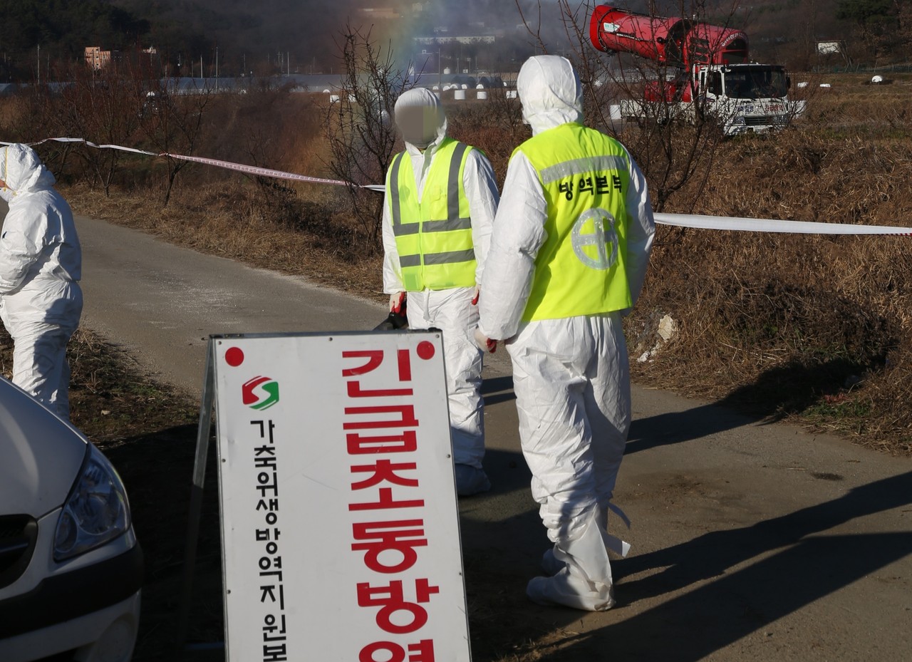 [천안=뉴스프리존]충남 천안시는 25~27일 연휴 기간 AI 방역활동에 이어 28일도 오후 3시 넘어서까지 초소를 마련해 차량을 통제하고 방역차량을 가동하는 등 AI 차단에 총력을 기울이고 있다./ⓒ김형태 기자