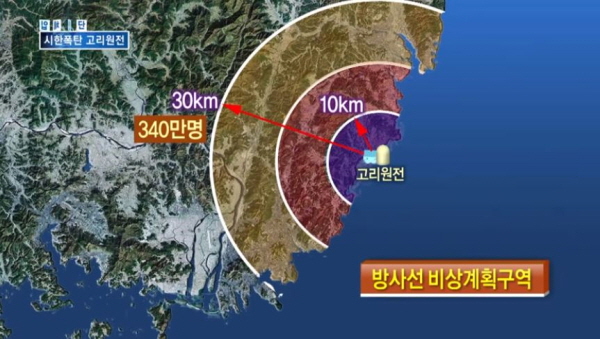 고리원전에서 반경 30km를 잡을 경우, 380만명이 이곳에 거주하고 있다. 원전사고가 만약 터질 경우 상상할 수 없는 재난이 터지는 것이다. /ⓒ KNN 부산뉴스 경남뉴스