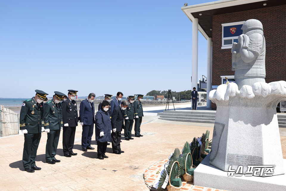 故 한상국 상사 추모식 장면.Ⓒ보령시청