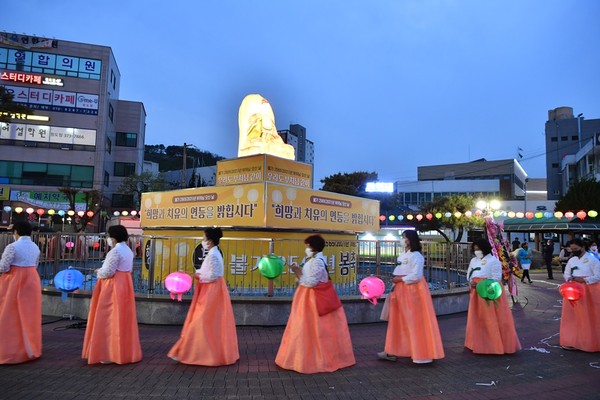 불기 2565년 봉축탑 점등식/Ⓒ청도군