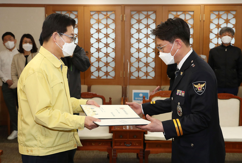 충남도가 자치경찰위원회 출범 이후 첫 번째 승진 임용을 단행했다./ⓒ충남도청