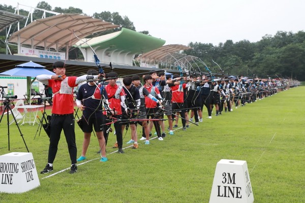 남‧여 초‧중학교 양궁대회 모습/Ⓒ예천군