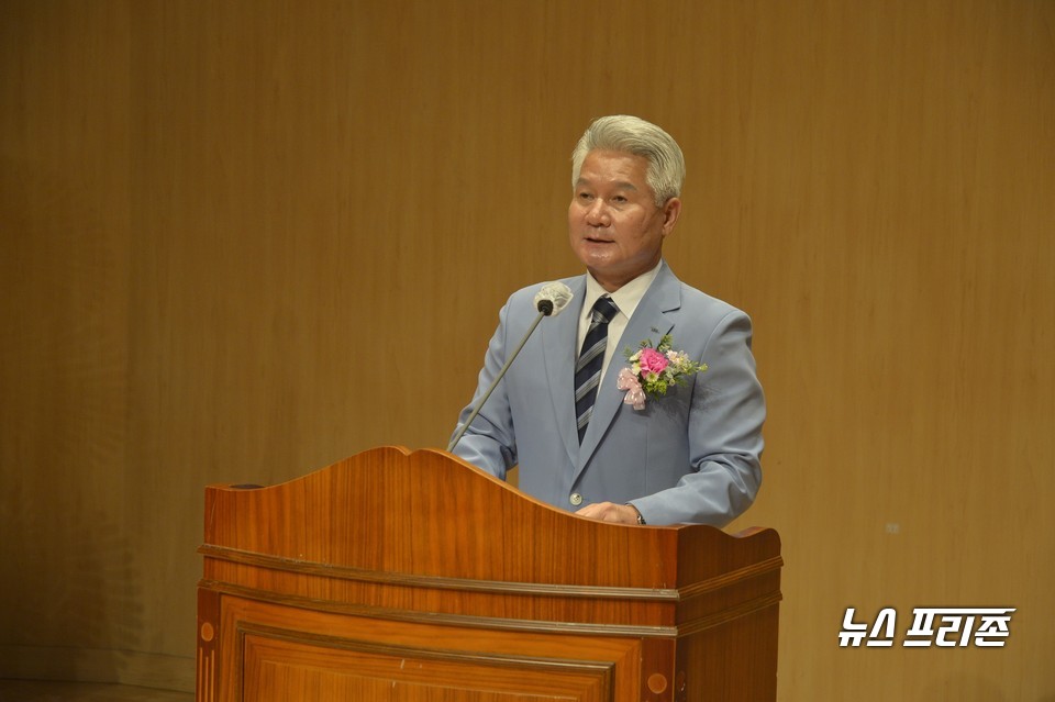 유기성 보령시 축구협회 통합 제9대 신임 회장./ⓒ박한복기자