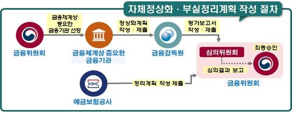 자체정상화 부실정리계획 작성 절차