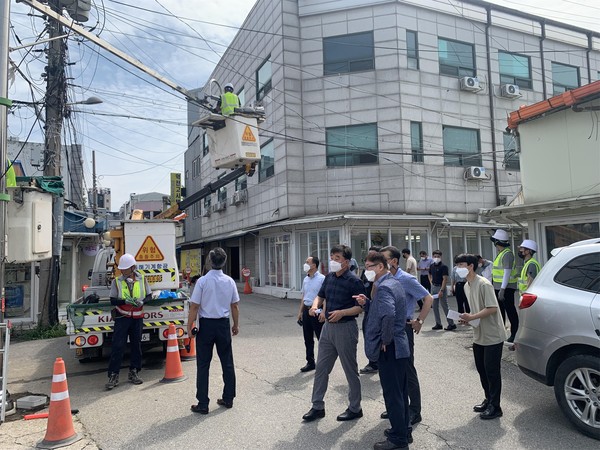 평택시는 20일 평택역 주변 성매매집결지 내의 방범시설물 개선공사를  마무리했다./ⓒ평택시