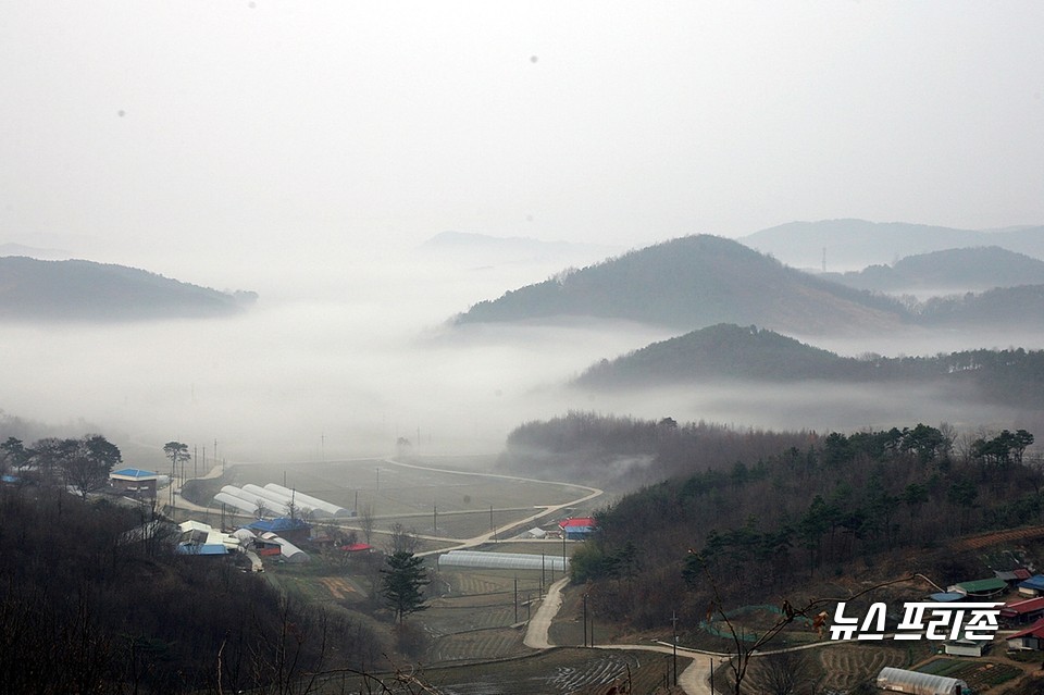 천방산에서 바라본 문산면 풍경.Ⓒ서천군청