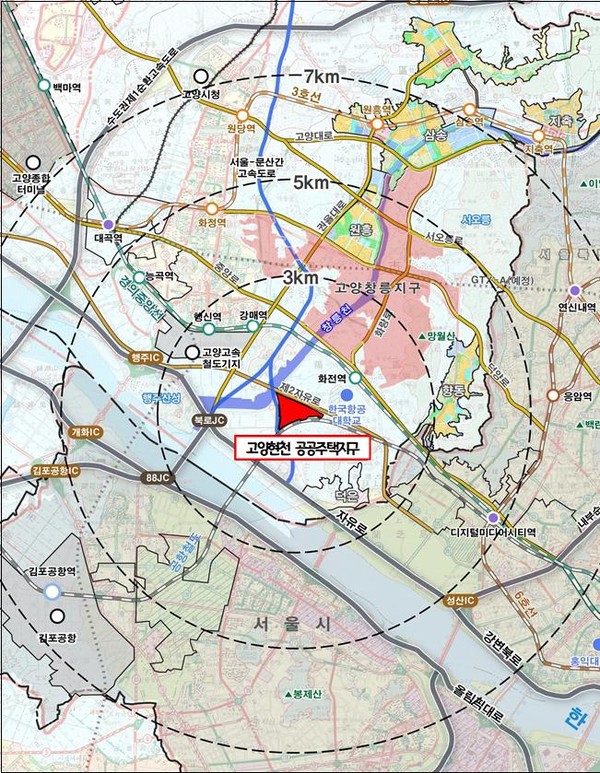 ‘고양현천 기업이전부지’ 위치도(사진=경기도)