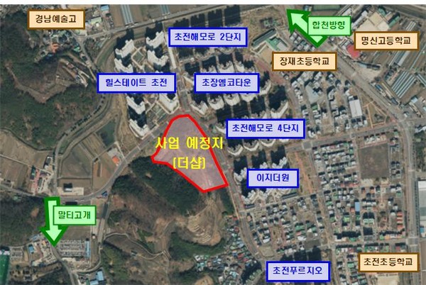 공동주택 공급 위치도 장재공원    진주시