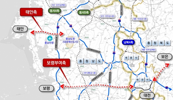 제2차 국토도로망 종합계획의 국가간선도로망./ⓒ태안군청