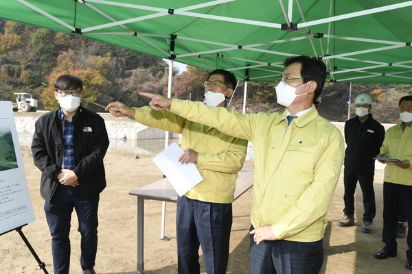 주요 사업장을 방문, 현장행정을 펼치고 있는 이환주 남원시장