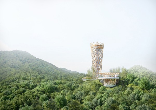 보문산 친환경 목조전망대(설계공모 당선작).(사진=대전시)