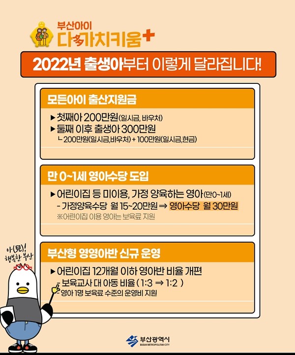 2022년 영아기 집중투자 사업 홍보 이미지